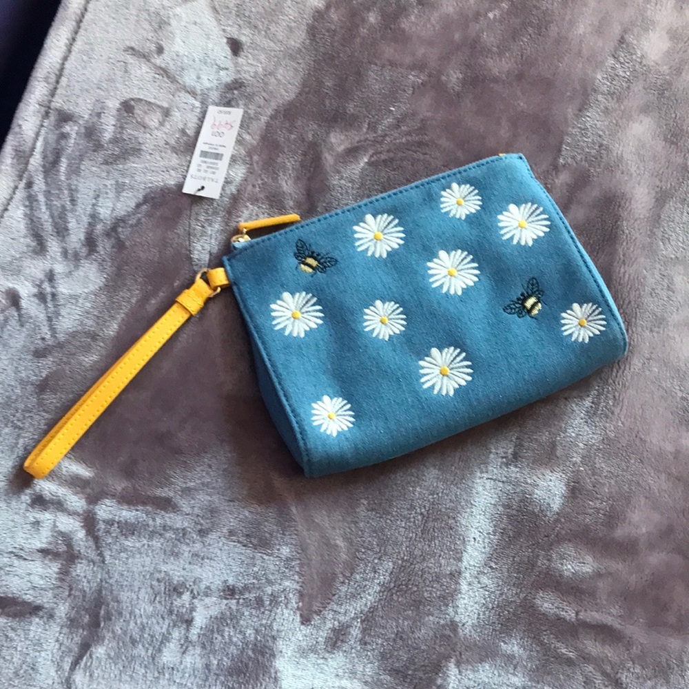 NWT Talbots Denim Wristlet
